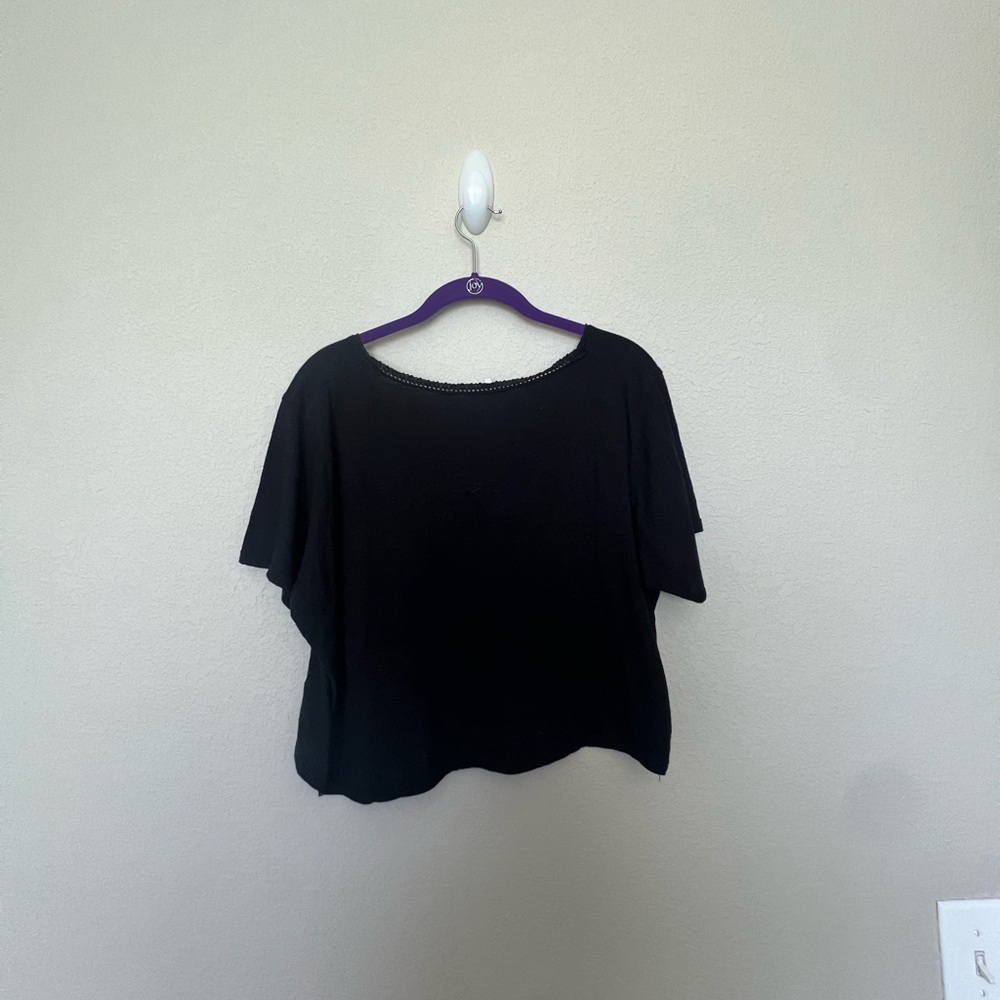 Cotton On Cropped Black Top